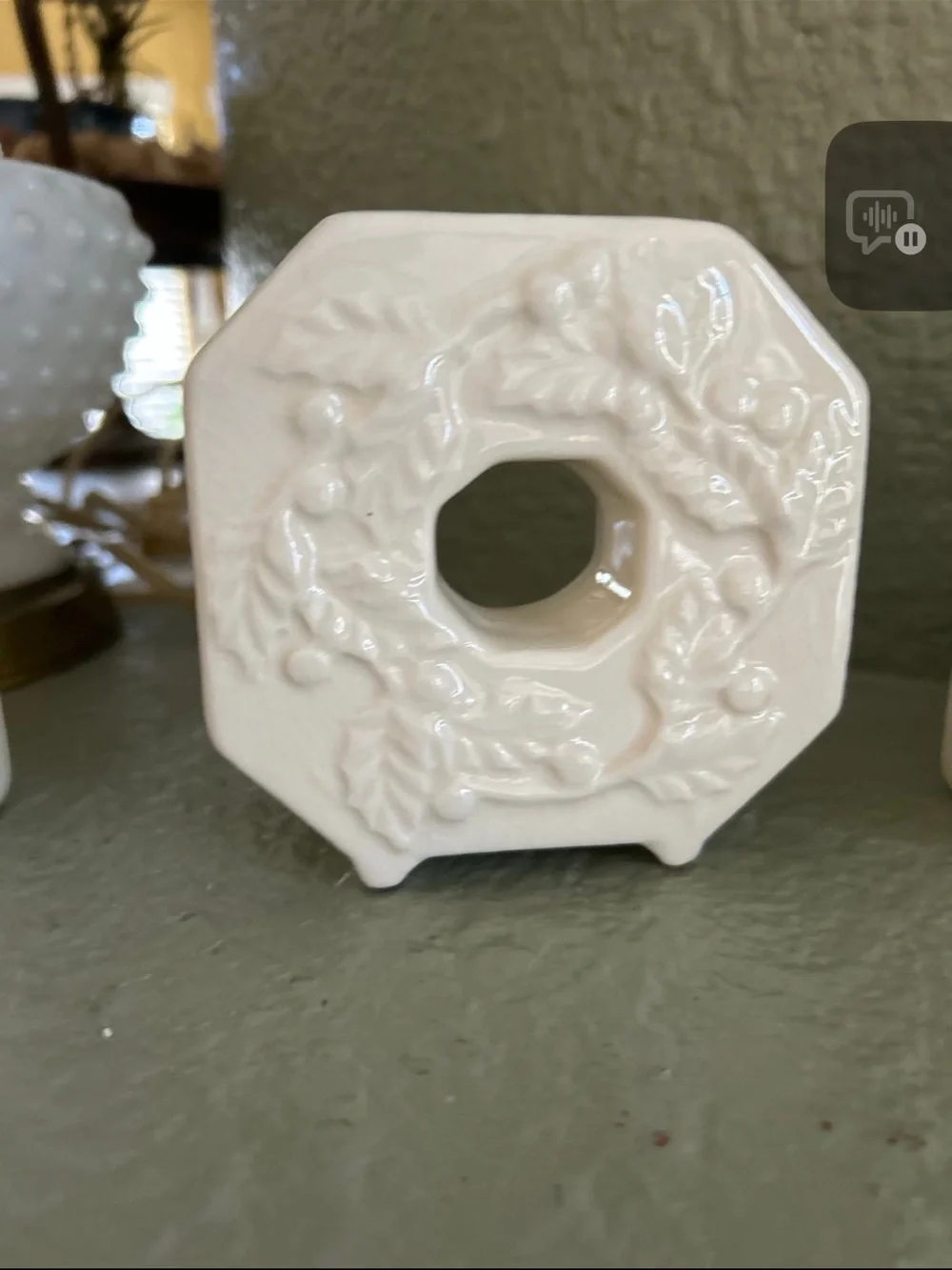 Vintage set NOEL Ceramic Letters  Holiday Decor - White